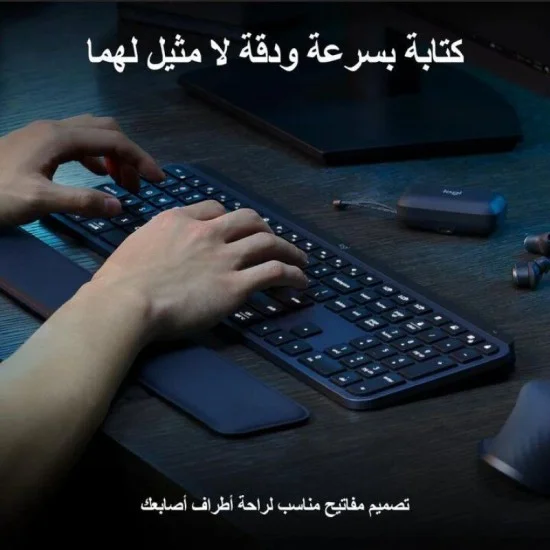 Logitech Mx Keys S Keyboard Mouse Combo - Graphite (Eng/Arb)
